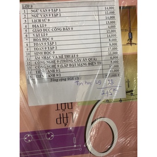 SGK Lớp 9 (kèm bìa bao)