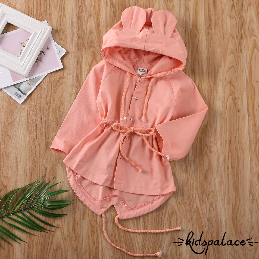 ➤♕❀❤Toddler Kids Girls 3D Ear Hoodie Tops Coat Hooded Jacket Outwear Clothes