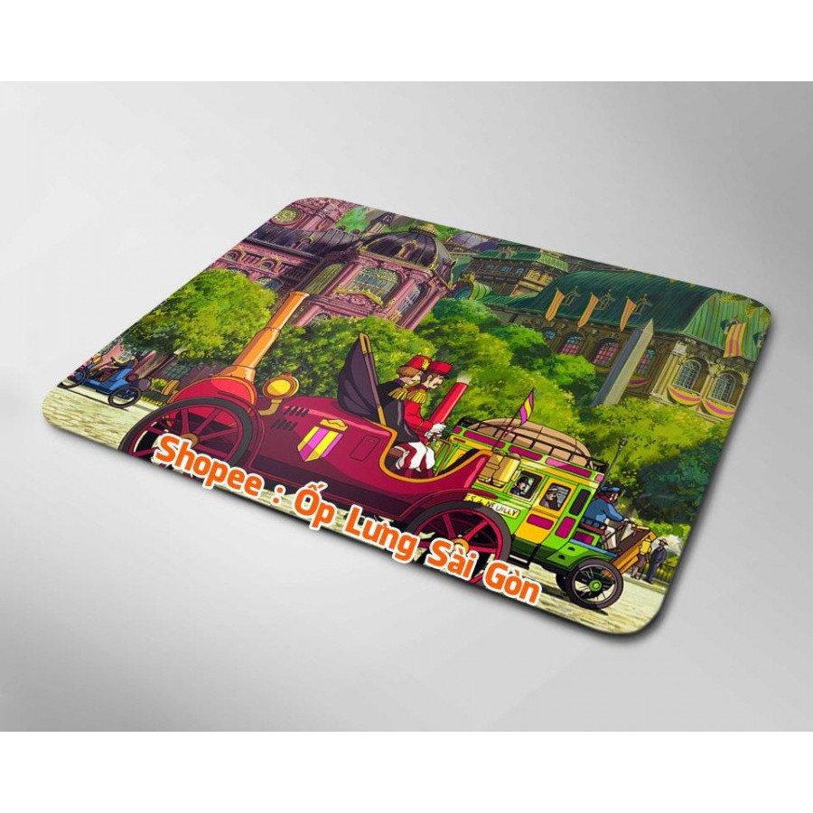 Miếng lót chuột game dễ thương mẫu Ghibli Xe Đỏ ( 20 x 24 cm )