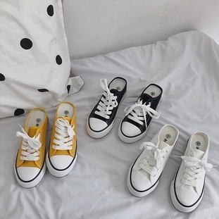 Giày Lười canvas Đế Độn Thời Trang Cho Nữ