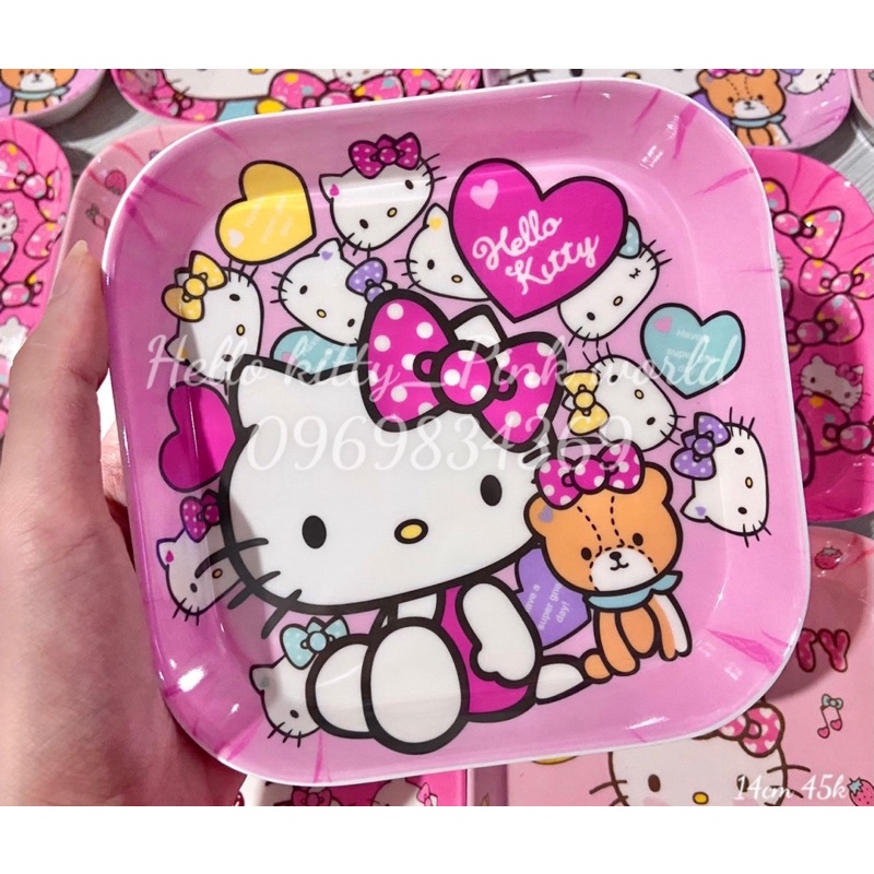 Đĩa vuông hello kitty