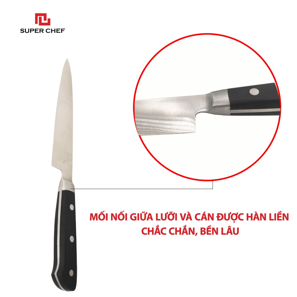 Dao Gọt Hoa Quả Tiêu Chuẩn Nhật Chính Hãng Super Chef Lưỡi 13.5cm Siêu Sắc Bền DAOF