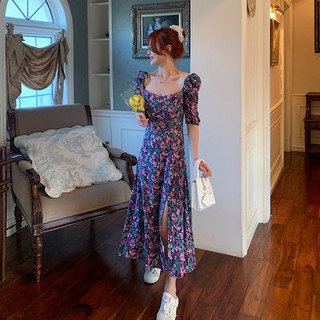 đầm maxi xẻ tà