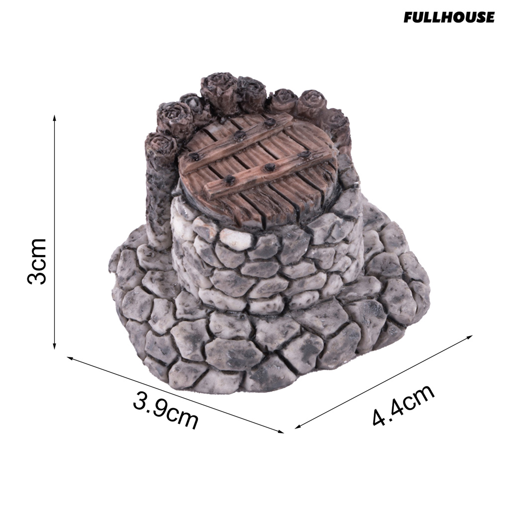 FullHouse Small House Eco-friendly Fall Resistant Resin Mini House Model Statue for Home