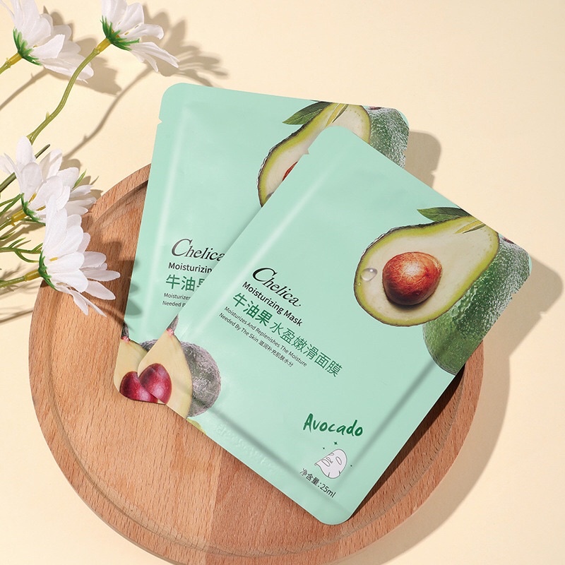 Combo 5 miếng Mặt nạ trái cây Chelica dưỡng da cấp ẩm chăm sóc da từ sâu bên trong