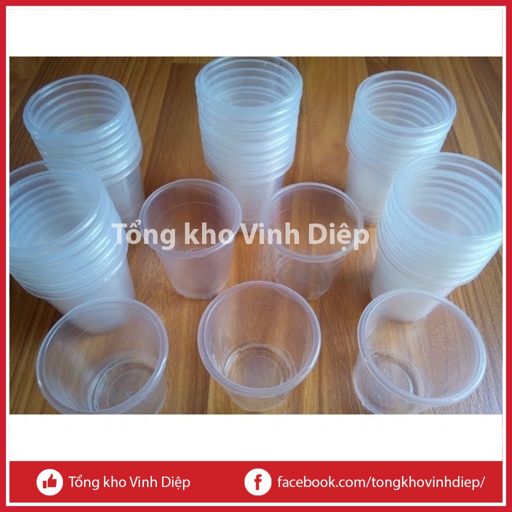 Túi 50 cốc nhựa 125ml không nắp đựng mắm tôm nước mắm tương ớt