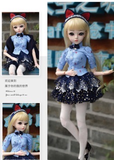 Búp bê doris trang phục xuống phố
