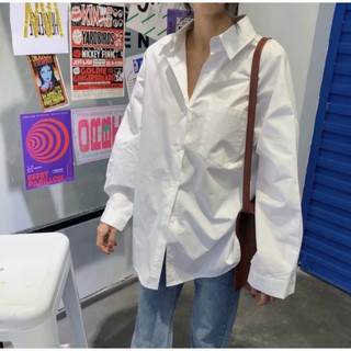Sơ mi trắng oversized ✅[ HÌNH THẬT ]