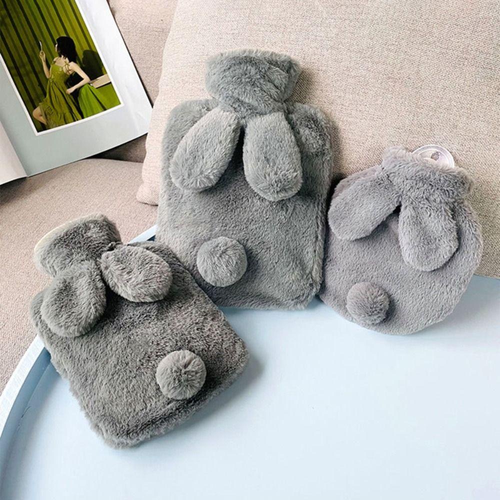 Túi Chườm Nóng Hình Thỏ Dễ Thương Có Nắp Vặn Tiện Dụng