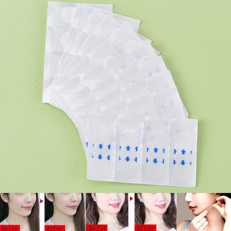 Bộ 40 Miếng Dán Tạo Khuôn Mặt Chữ V + Miếng Dán Nâng Trang Điểm Nhanh Chóng + Dụng Cụ Nâng Cơ Mặt