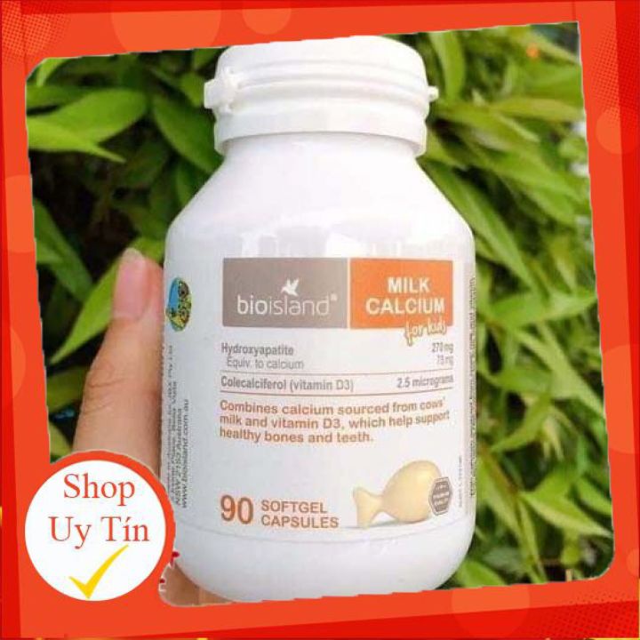 Viên Bổ sung Canxi sữa cho bé của Úc Bio Island Milk Calcium Kids 90 viên