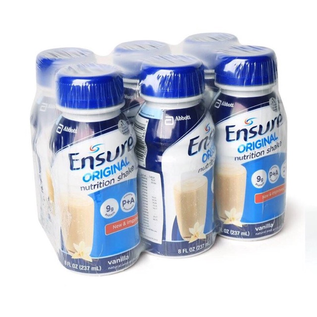 [Mã 267FMCGSALE giảm 8% đơn 500K] Lốc 6 chai Ensure nước vị vani (237ml)