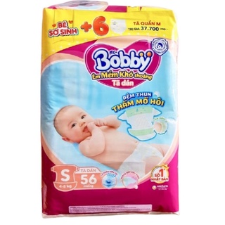 Tã dán Bobby siêu thấm size S56,M48..