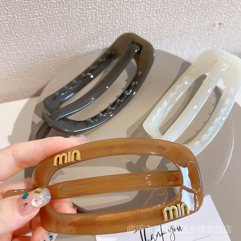 Kẹp Tóc Hình Oval Đơn Giản Phong Cách Hàn Quốc Cho Nữ