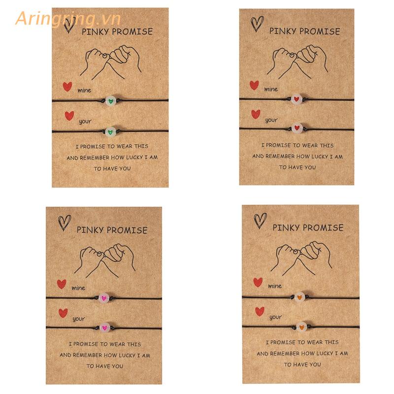 Set 2 Vòng Tay Dạ Quang Gắn Hạt May Mắn Cho Cặp Đôi