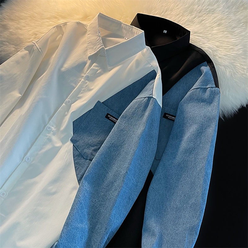 Áo Sơ Mi Nữ Dài Tay Cổ Bẻ Form Rộng Thời Trang Hàn