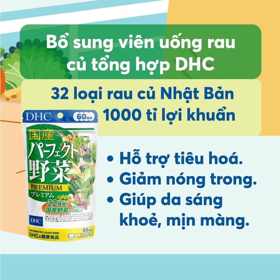 Viên uống rau củ D.HC Perfect Vegetable Premium Japanese Harvest 15 ngày
