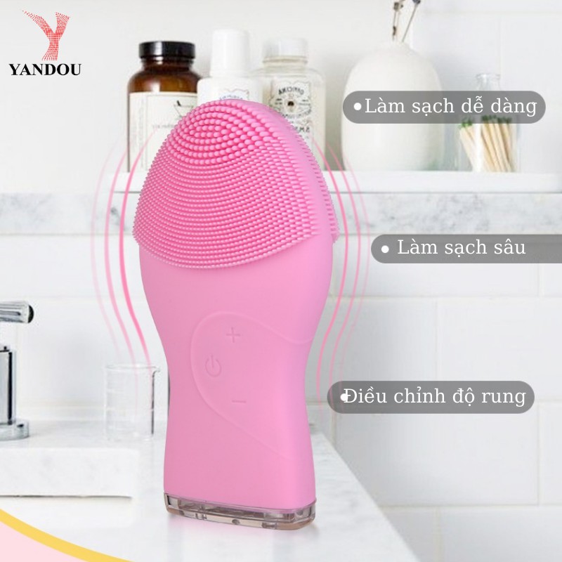 [Mã LTBAUAB15 giảm 7% đơn 99K] Máy rửa mặt YANDOU LS393 điều chỉnh rung làm sạch sâu (Pin sạc)