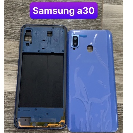bộ vỏ samsung A30 - gồm lưng,sườn,phím,kính camera