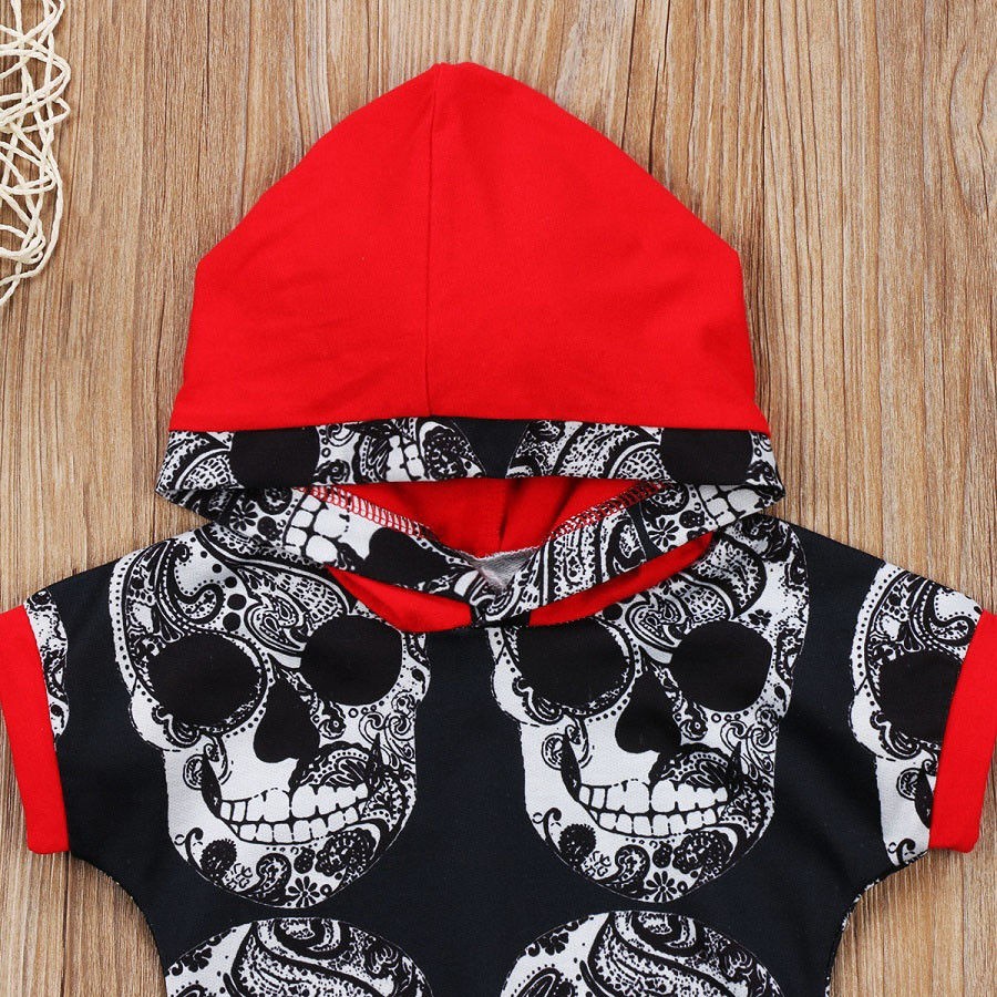 Bộ Áo Liền Quần Có Mũ Hóa Trang Halloween Cho Bé Trai