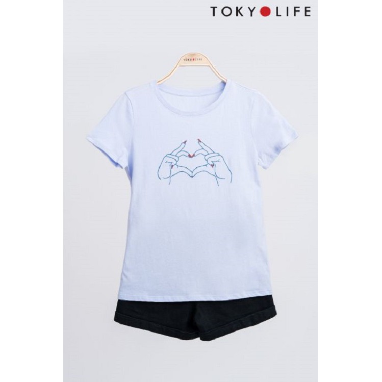 Áo thun Nữ TOKYOLIFE cổ tròn đơn giản năng động I9TSH012G
