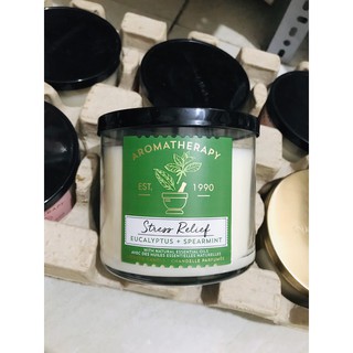[Đủ Mùi] Nến Thơm Stress Relief Eucalyptus + Spearmint - Bath and Body Works (411g)