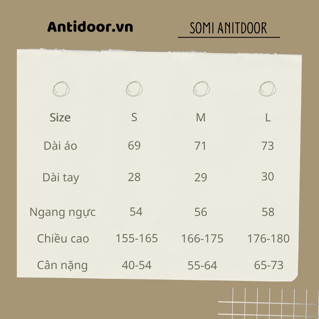 SƠ MI  ANTIDOOR CAO CẤP 100% COTTON OVERSIZE - MÀU TRẮNG - ĐEN - XANH - HÌNH THẬT SHOP CHỤP