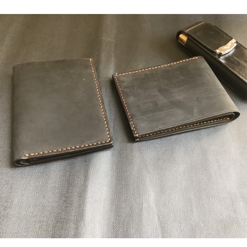Ví nam da bò sáp ngựa điên Handmade, bóp nam da bò thật 100% khâu tay thủ công BH 1 năm - Bụi Store