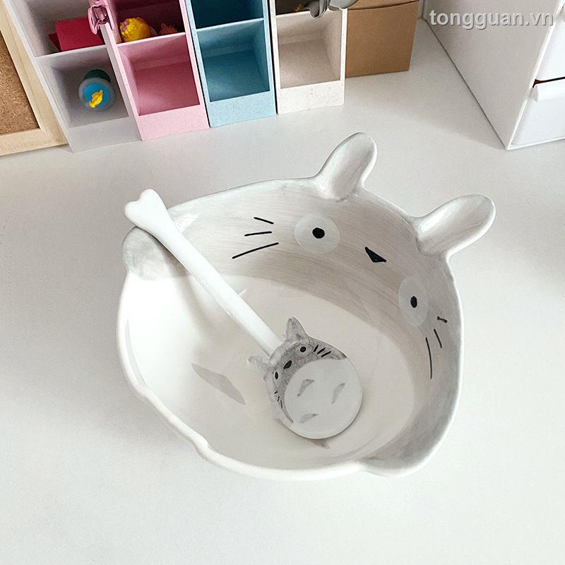 Tô Sứ Đựng Thức Ăn Họa Tiết Totoro Vẽ Tay Dễ Thương Sức Chứa Lớn Tiện Dụng Cho Học Sinh