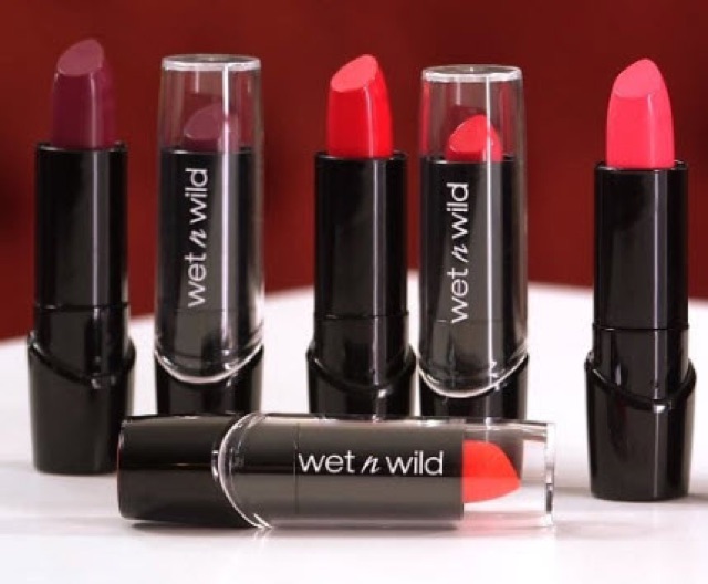 Son môi Wet n Wild Silk Finish Lipstick - Mink Brown 534B, Hot Red 540A, Honolulu is calling 562C, Raging Red 563C