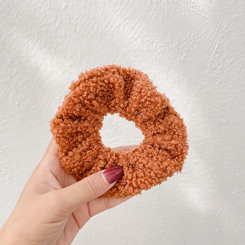 (0693) Scrunchies Chun Buộc Tóc Lông Cừu Mềm Co Dãn Nhiều Màu