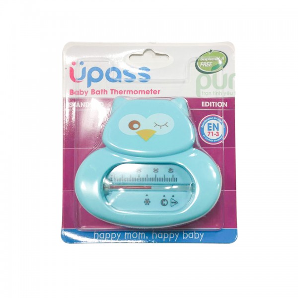 (sale xả kho,bao bì hơi cũ)NHIỆT KẾ NƯỚC TẮM UPASS