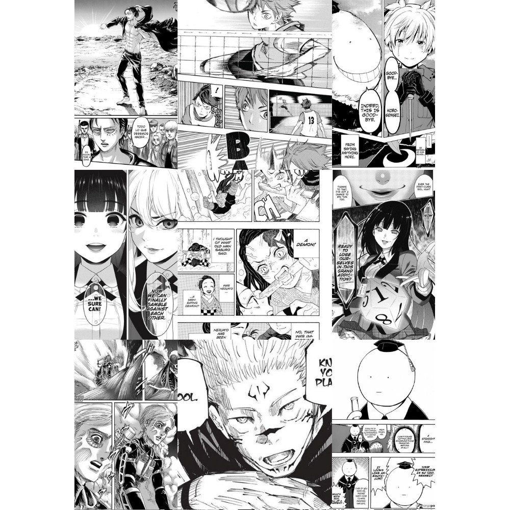  12 tấm Wall Collage dán tường trang trí phòng ngủ - theme MANGA | BigBuy360 - bigbuy360.vn