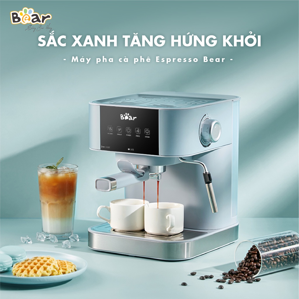 Máy Pha Cà Phê Bear Pha Cafe, Espresso Phù Hợp Gia Đình, Văn Phòng, Công Ty CF-B15V1
