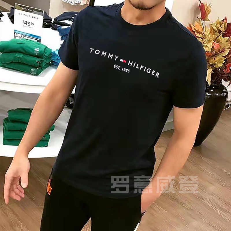 Áo Thun Tay Ngắn Họa Tiết Chữ Tom-my Size S-5XL