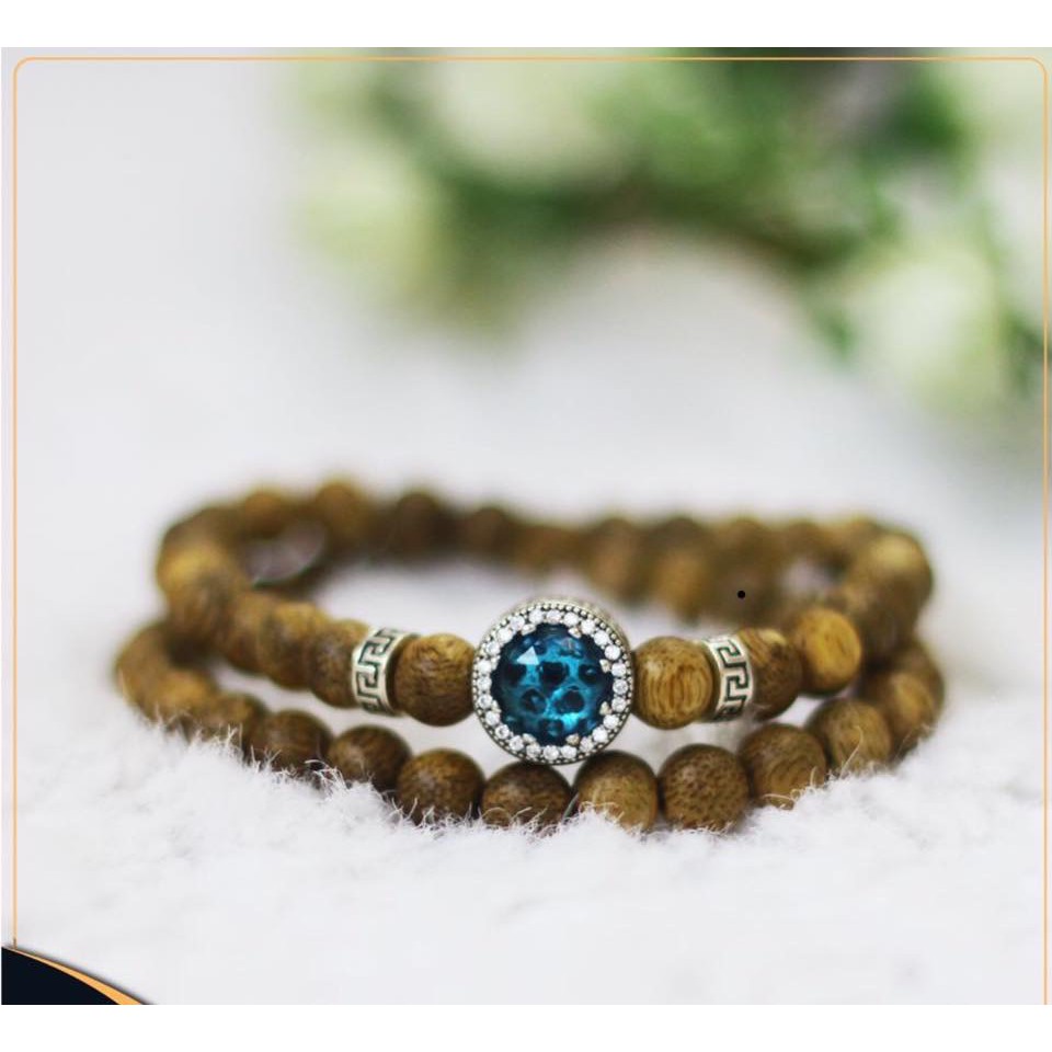 Vòng Trầm Cho Nữ mix cùng đá Ngũ Sắc hợp từng Mệnh 57 hạt 6mm siêu đẹp | BigBuy360 - bigbuy360.vn