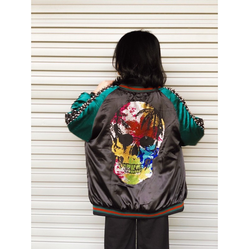 [freeship] xả kho áo bomber đính đá đầu lâu cao cấp, áo khoác đính đá | BigBuy360 - bigbuy360.vn