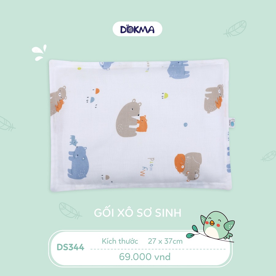 Gối xô sơ sinh Dokma DS100 (Kích thước 36x26cm)