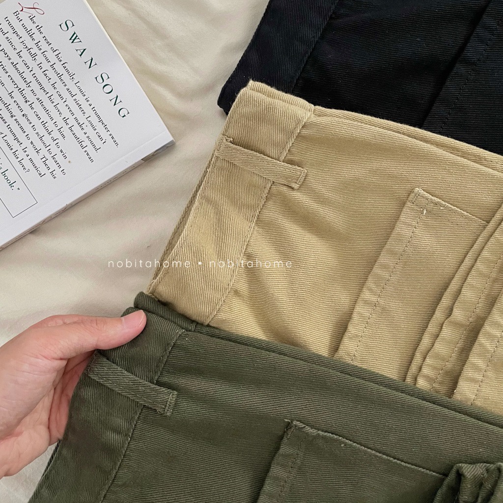 NOOBITA - Quần baggy nam ống suông vải denim 7701