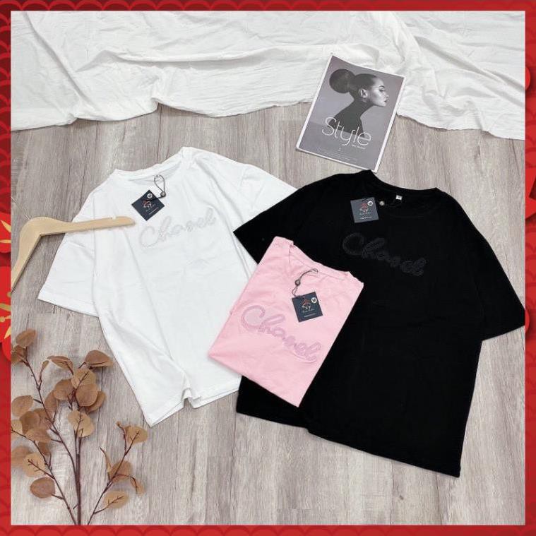 Áo Phông Nữ, Áo Thun Nữ Chữ Thêu Chất Thun Cotton Hàng Qc Siêu Mát | BigBuy360 - bigbuy360.vn