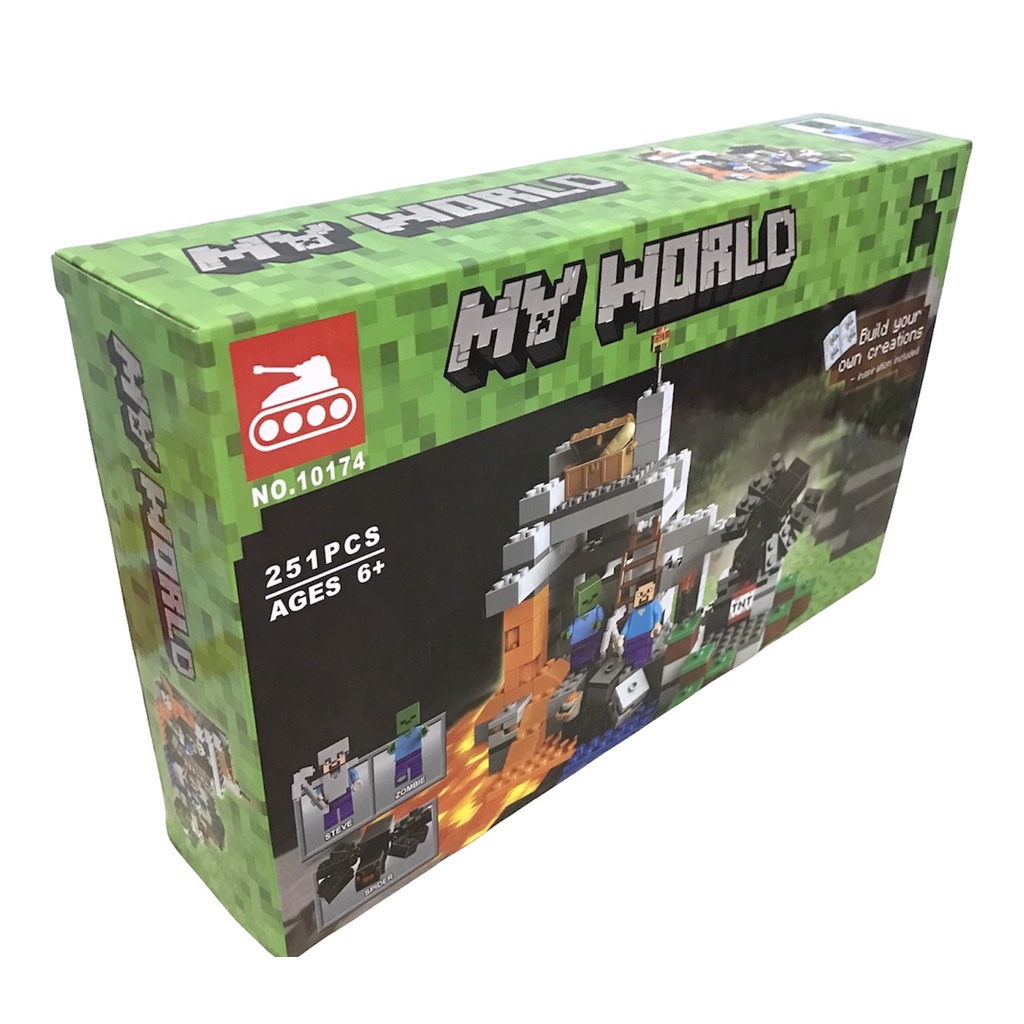 Đồ chơi lắp ráp Minecraft My world Xếp hình Cánh cổng địa ngục Build your own oreations 251 chi tiết