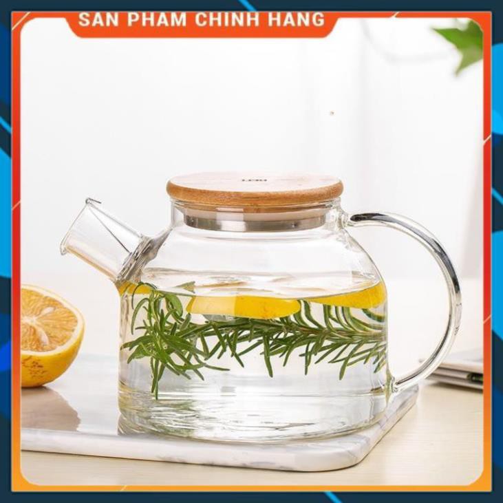 CHÍNH HÃNG -  Ấm pha trà Deli có lưới lọc inox 1000ml,bình pha trà thủy tinh có lưới lọc inox,bình ủ trà cao cấp