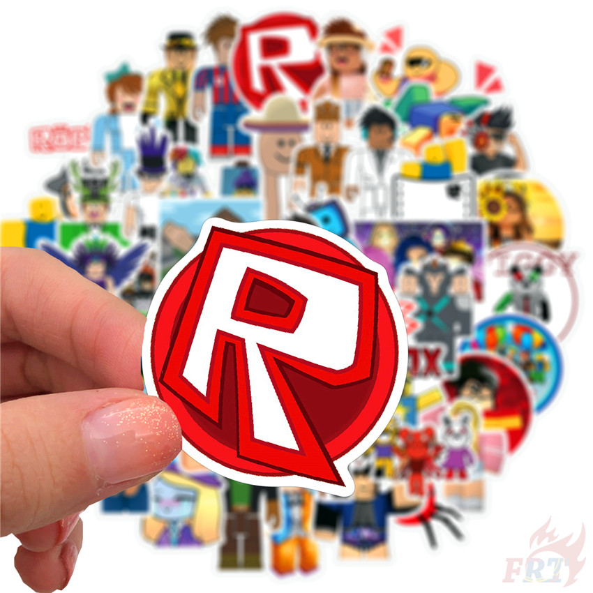 Bộ 50 Miếng Dán Trang Trí Laptop / Vali / Ván Trượt In Chữ Roblox - Series 02 Vr Game Dynablocks Thời Trang Diy