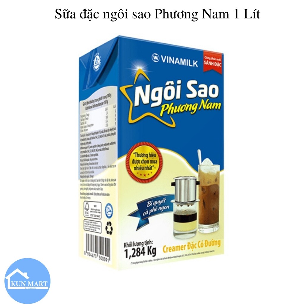 Sữa Đặc FREESHIP Sữa Đặc Ngôi Sao Phương Nam VINAMILK Thơm Ngon 1284g
