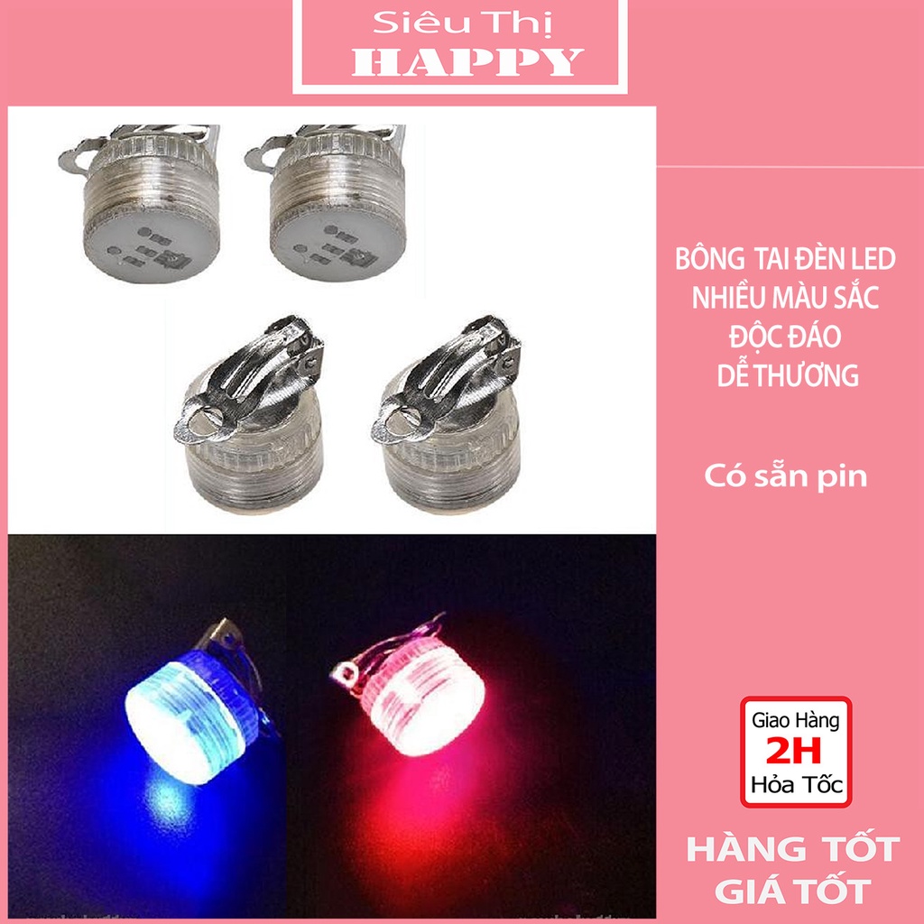 Khuyên tai đèn LED nhiều màu sắc