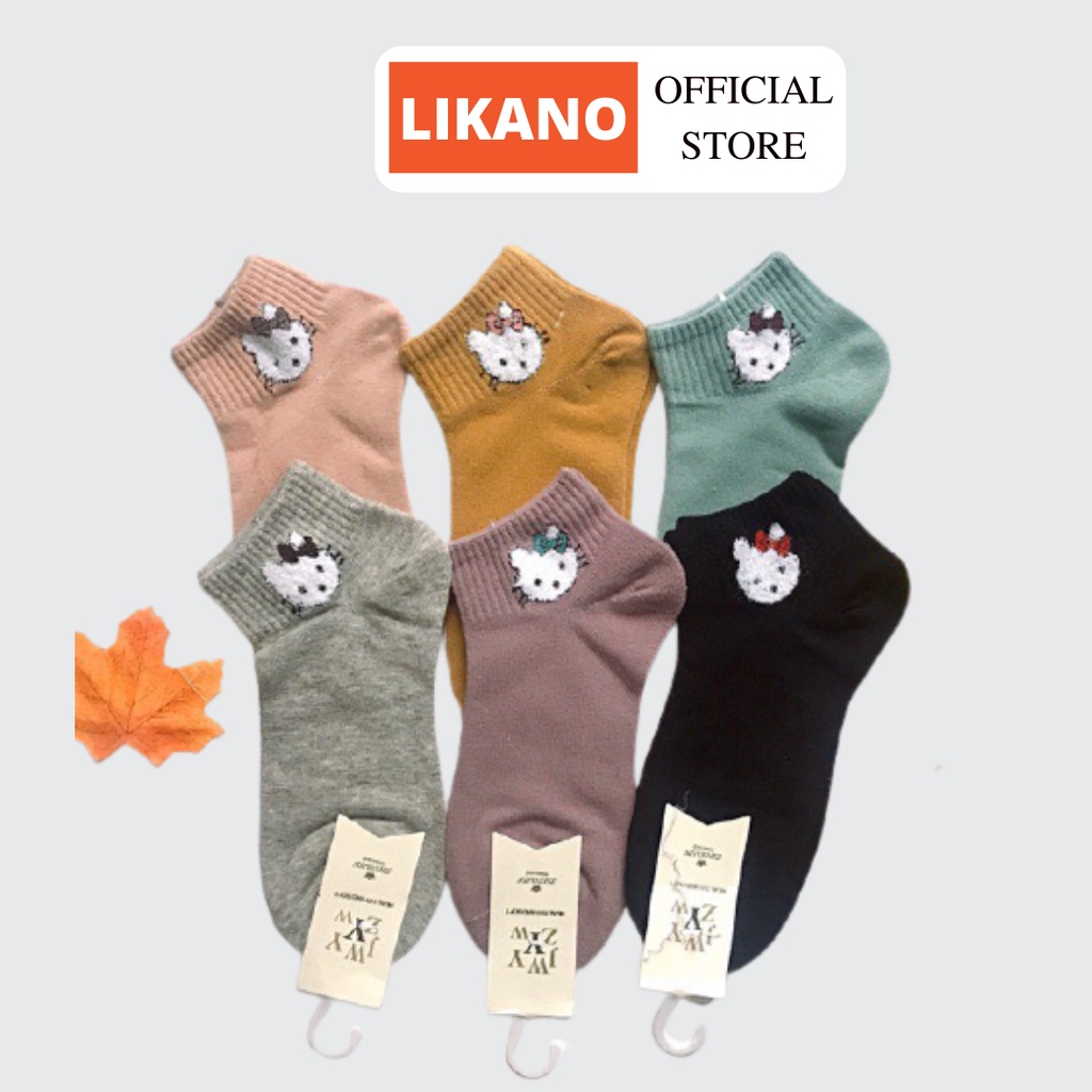 (Loại Tốt) Tất Hình Gấu Dễ Thương Chất Vải Dày Dặn LIKANO TAT05
