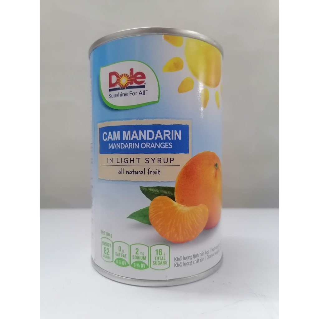 [Hộp 425g] CAM MANDARIN NGÂM NƯỚC ĐƯỜNG [China] DOLE Mandarin Oranges in Light Syrup (tmt)