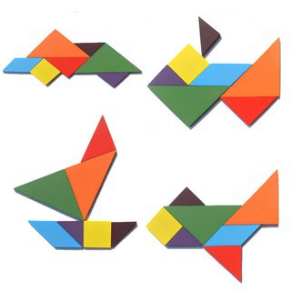 [ĐỒ CHƠI TRÍ TUỆ] Đồ chơi Tangram đơn có hướng dẫn