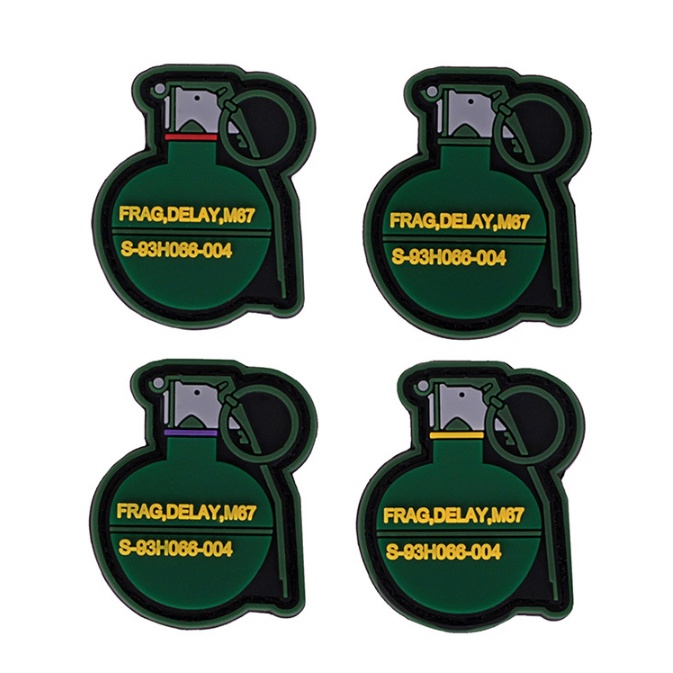Patch PVC Velcro lựu đạn dán ba lô túi xách, quần áo