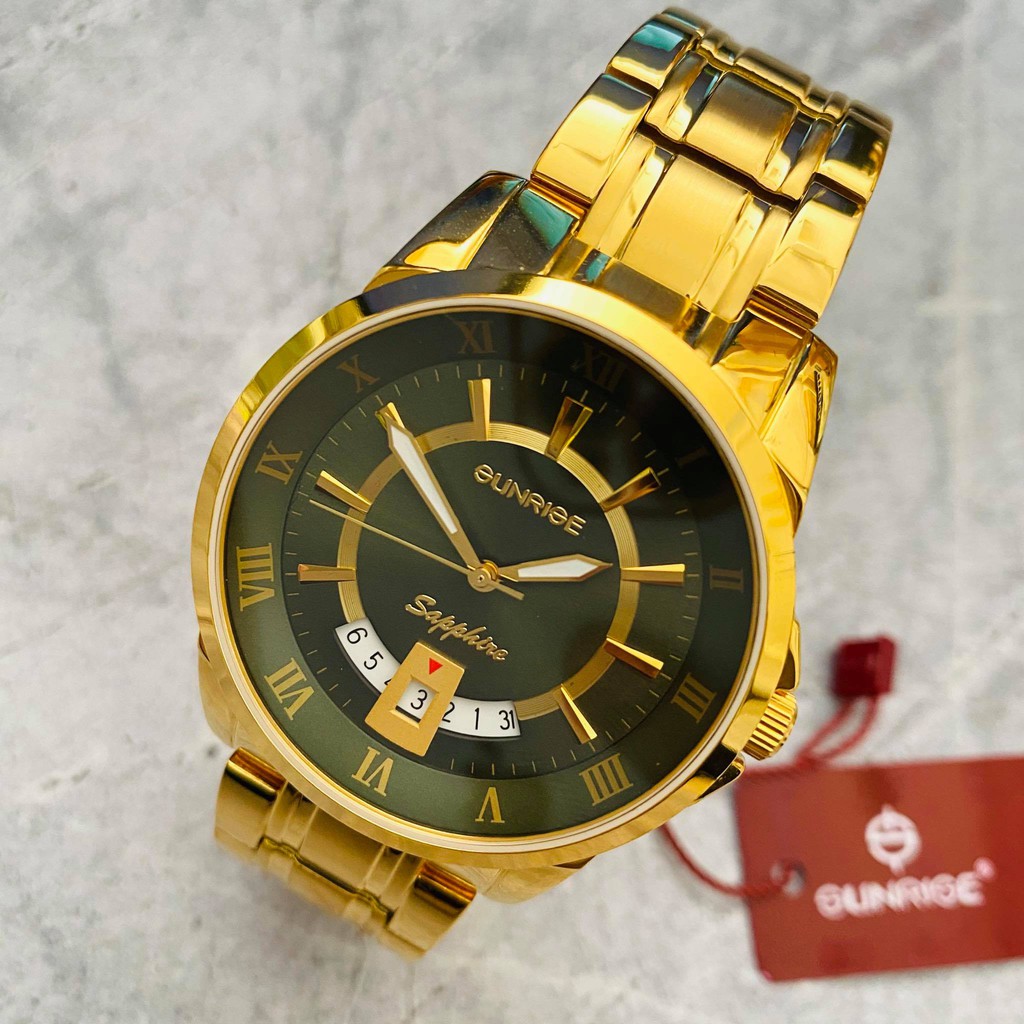 Đồng hồ Sunrise Nam chính hãng Nhật Bản M771SWB.G.XL - kính saphire chống trầy - Chố